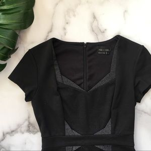 Fitted Black Short Sleeve Dress